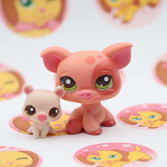 LPS RARE Mommy And Baby Pigs Set
