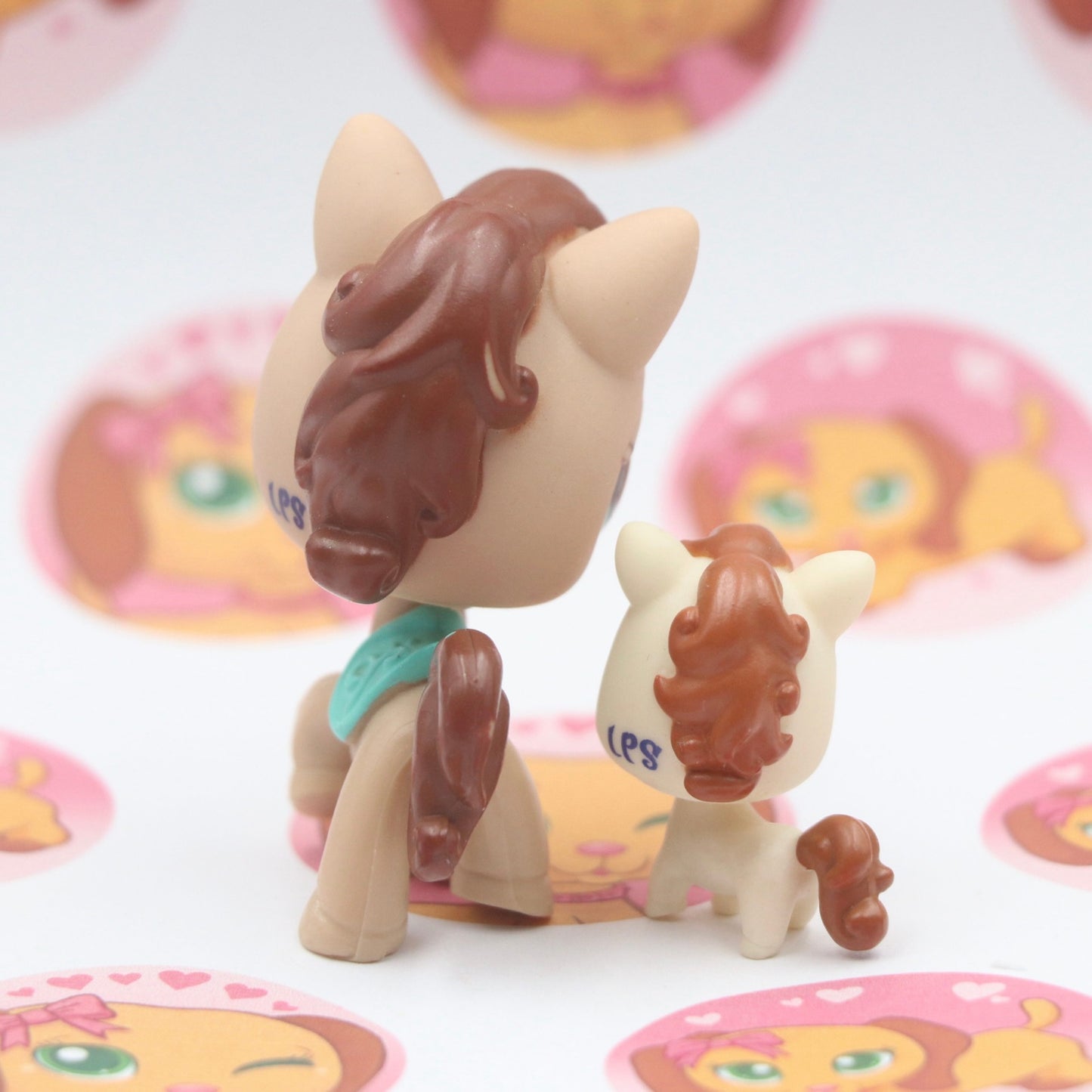 LPS RARE Mommy and Baby Horses Set #2667